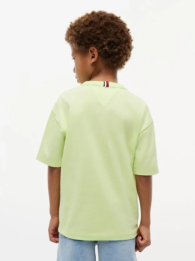 Camiseta infantil con logotipo de bandera en tonos Camiseta infantil con logotipo de bandera en tonos