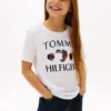 Camiseta infantil con logotipo de corazón de lentejuelas Camiseta infantil con logotipo de corazón de lentejuelas