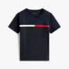 Camiseta infantil con logotipo y rayas de bandera Camiseta infantil con logotipo y rayas de bandera