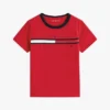 Camiseta infantil con logotipo y rayas de bandera Camiseta infantil con logotipo y rayas de bandera