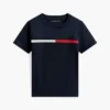 Camiseta infantil con logotipo y rayas de bandera Camiseta infantil con logotipo y rayas de bandera