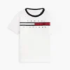 Camiseta infantil con logotipo y rayas de bandera Camiseta infantil con logotipo y rayas de bandera