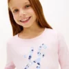 Camiseta infantil con monograma floral Camiseta infantil con monograma floral