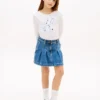 Camiseta infantil con monograma floral