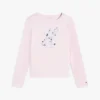 Camiseta infantil con monograma floral Camiseta infantil con monograma floral