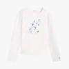 Camiseta infantil con monograma floral
