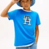 Camiseta infantil con monograma multicolor