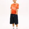 Camiseta infantil con rayas y logotipo Camiseta infantil con rayas y logotipo