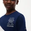 Camiseta infantil con rayas y logotipo Camiseta infantil con rayas y logotipo