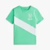 Camiseta infantil con rayas y logotipo Camiseta infantil con rayas y logotipo
