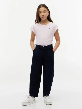 Camiseta infantil con ribete en las mangas