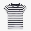 Camiseta infantil de rayas con mangas con volantes Camiseta infantil de rayas con mangas con volantes