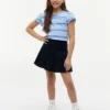 Camiseta infantil de rayas con ribete en las mangas