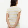 Camiseta infantil de rayas con ribete en las mangas Camiseta infantil de rayas con ribete en las mangas