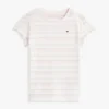 Camiseta infantil de rayas con ribete en las mangas Camiseta infantil de rayas con ribete en las mangas