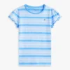 Camiseta infantil de rayas con ribete en las mangas
