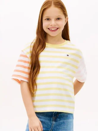 Camiseta infantil de rayas mixtas