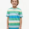 Camiseta infantil de rayas multicolor