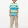 Camiseta infantil de rayas multicolor