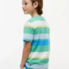 Camiseta infantil de rayas multicolor