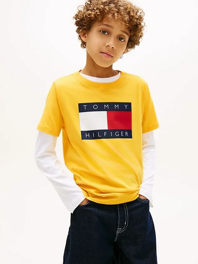 Camiseta infantil Tommy con el logotipo de la bandera Camiseta infantil Tommy con el logotipo de la bandera