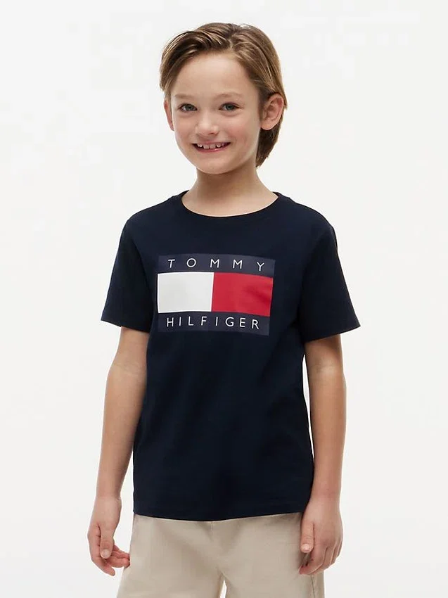 Camiseta infantil Tommy con el logotipo de la bandera Camiseta infantil Tommy con el logotipo de la bandera