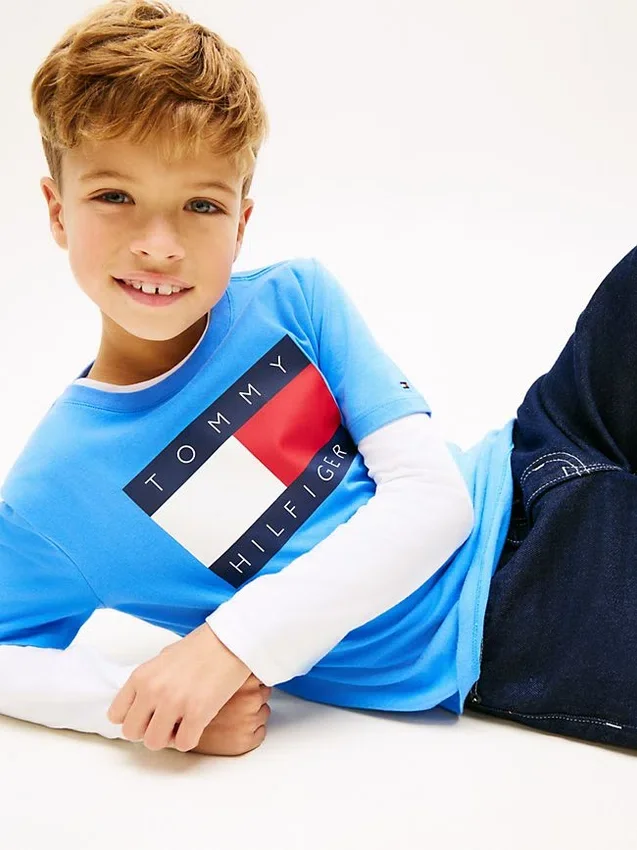 Camiseta infantil Tommy con el logotipo de la bandera Camiseta infantil Tommy con el logotipo de la bandera