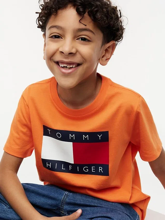 Camiseta infantil Tommy con el logotipo de la bandera Camiseta infantil Tommy con el logotipo de la bandera