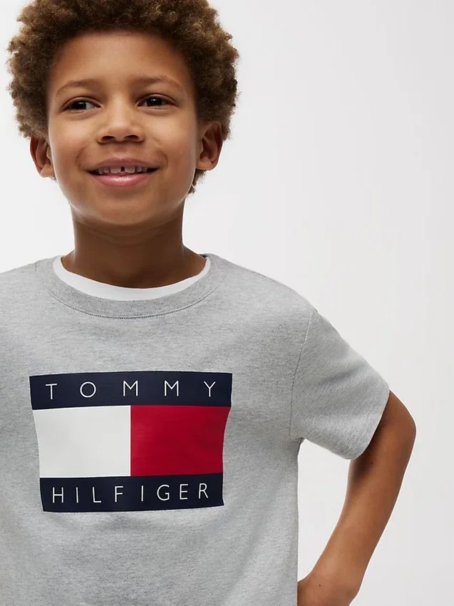 Camiseta infantil Tommy con el logotipo de la bandera Camiseta infantil Tommy con el logotipo de la bandera