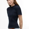 Camiseta ligera de punto acanalado Camiseta ligera de punto acanalado