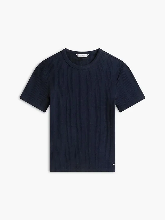 Camiseta ligera de punto acanalado Camiseta ligera de punto acanalado