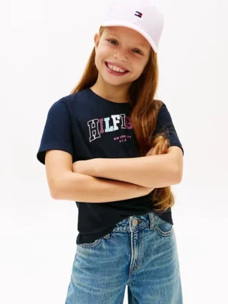 Camiseta multicolor con el logotipo de Hilfiger para niños