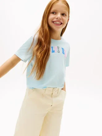 Camiseta multicolor con el logotipo de Hilfiger para niños