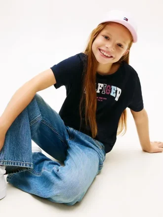 Camiseta multicolor con el logotipo de Hilfiger para niños