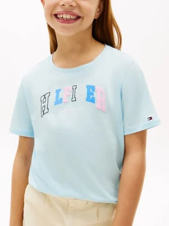 Camiseta multicolor con el logotipo de Hilfiger para niños