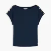 Camiseta náutica con cuello barco y botones dorados