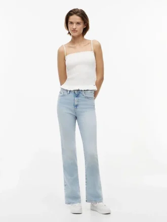 Camiseta sin mangas ajustada con fruncidos de Tommy Jeans