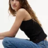 Camiseta sin mangas ajustada con fruncidos de Tommy Jeans