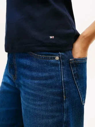 Camiseta sin mangas con cuello en V acanalado