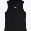 Camiseta sin mangas de cuello alto y corte ajustado de Tommy Jeans
