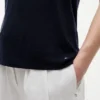 Camiseta sin mangas de jersey con mezcla de lino