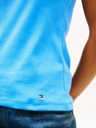 Camiseta sin mangas de punto elástico