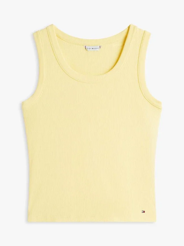 Camiseta sin mangas de punto elástico Camiseta sin mangas de punto elástico
