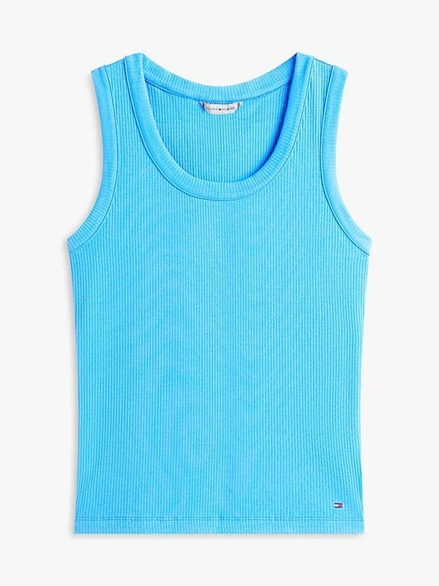 Camiseta sin mangas de punto elástico Camiseta sin mangas de punto elástico