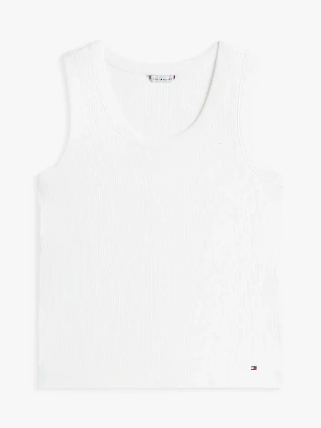 Camiseta sin mangas de punto elástico Camiseta sin mangas de punto elástico