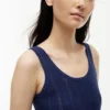 Camiseta sin mangas de punto mixto