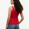 Camiseta sin mangas de punto mixto