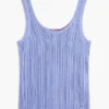 Camiseta sin mangas de punto mixto