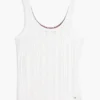 Camiseta sin mangas de punto mixto