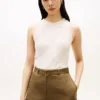 Camiseta sin mangas de punto trenzado